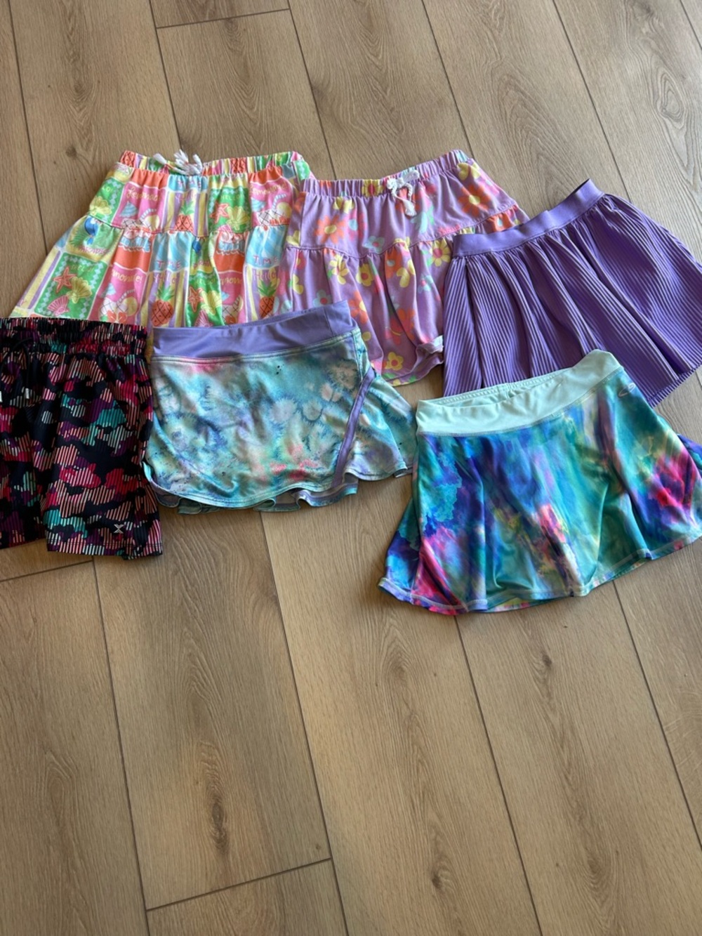 6 Girls' Purple & Multicolor Skort Collection